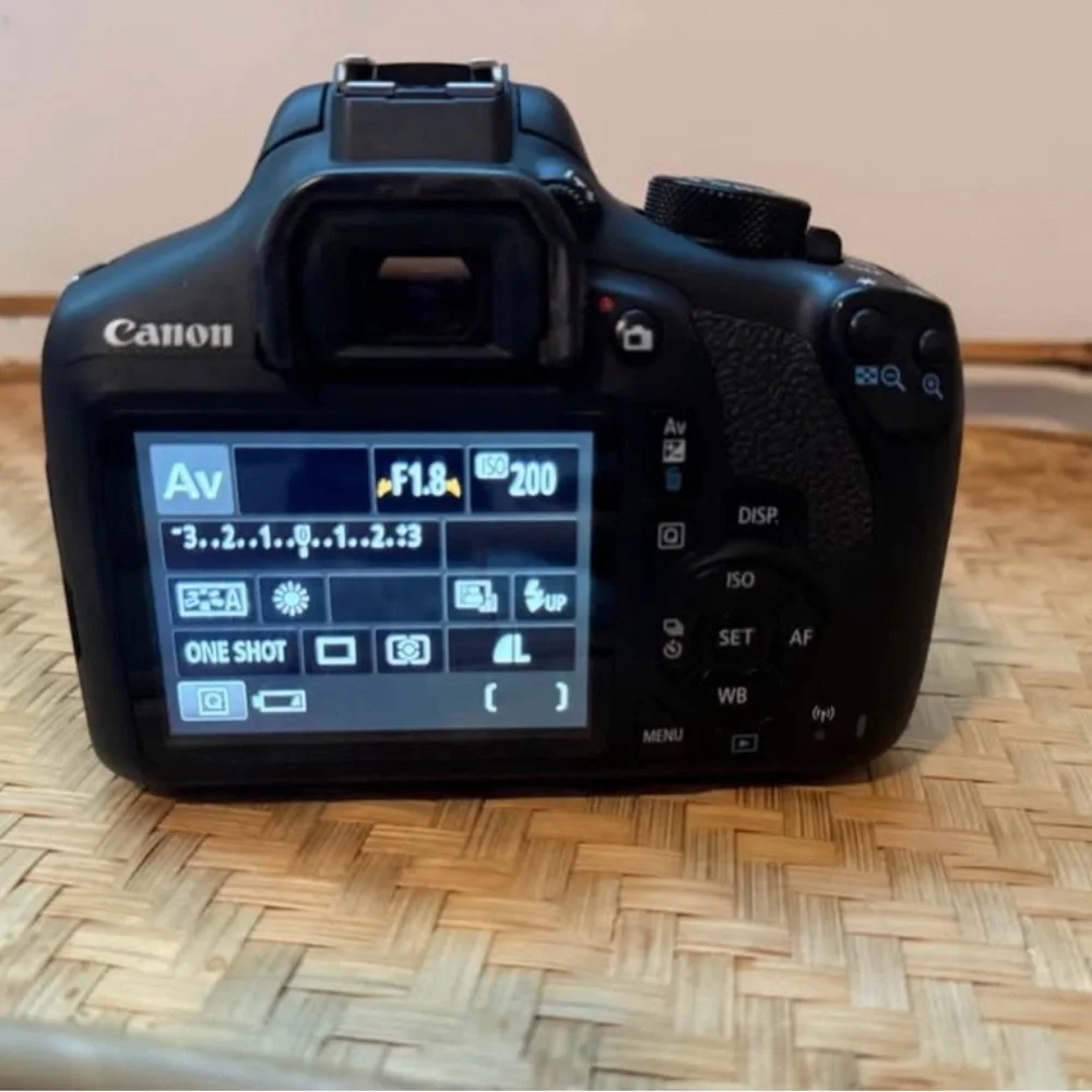 Canon Black EOS Camera with Three Lenses